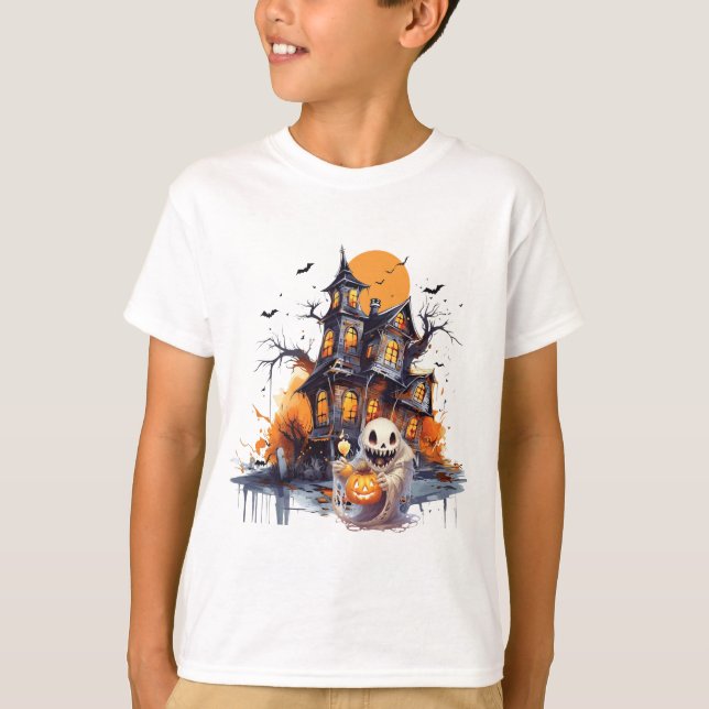 Camiseta Feliz Halloween Ghoul (Frente)
