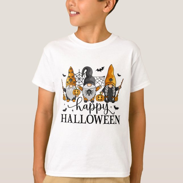 Camiseta Feliz Halloween Gnomos (Frente)