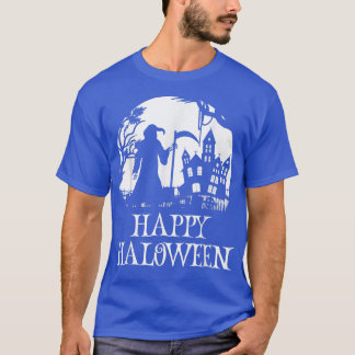 Camiseta Feliz Halloween Grim Reaper Assaltou Crianças e