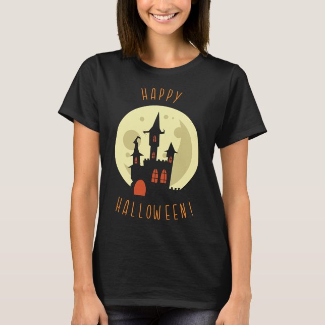 Camiseta Feliz Halloween Horror House (Frente)