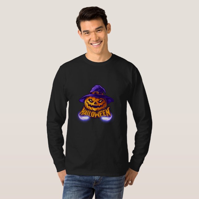 Camiseta Feliz Halloween Jack Assustador (Frente Completa)
