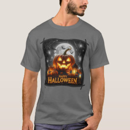 Camiseta Feliz Halloween Jack e Lanterna