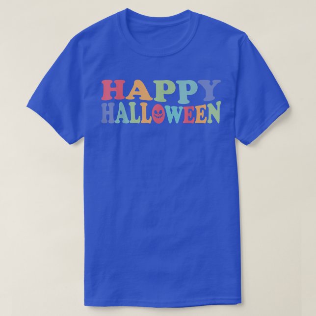 Camiseta Feliz Halloween Jack O Lanterna Rostos Homens (Frente do Design)