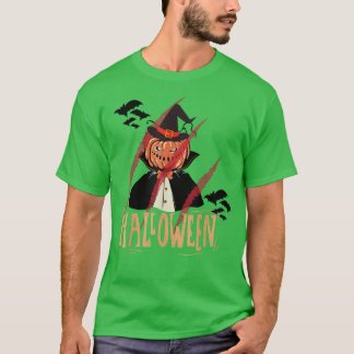 Camiseta Feliz Halloween Jack O'Lanterna Bruxa, Trickortrat