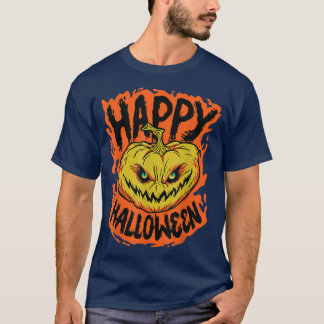 Camiseta Feliz Halloween JackoLanterna Pumpkin Abaixo