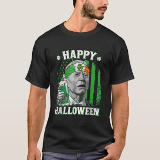 Camiseta Feliz Halloween Joe Biden Dia de São Patrício Lepr