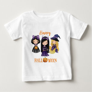 Camiseta Feliz Halloween Menina Bebê Princesa cami