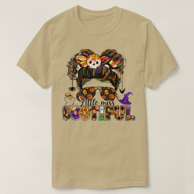 Camiseta Feliz Halloween Menina Menina Bootiful Girls Hallo (Frente do Design)