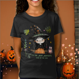Camiseta Feliz Halloween Monstros Feiticeira
