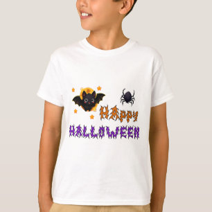 Camiseta Feliz Halloween Morcego Para Festa Divertida das C