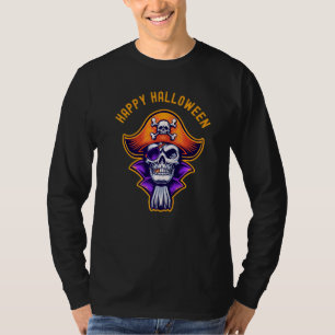 Camiseta Feliz Halloween, Morto assustador, cruz de cabeça 