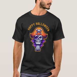 Camiseta Feliz Halloween, Morto assustador, cruz de cabeça