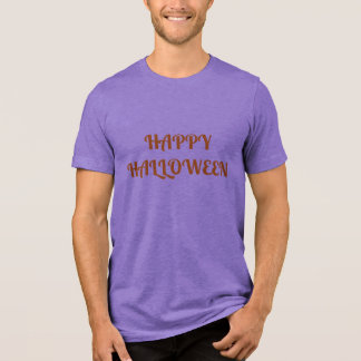 Camiseta Feliz Halloween Mulheres Laranja Preto