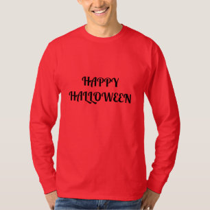 Camiseta Feliz Halloween Mulheres Laranja Preto