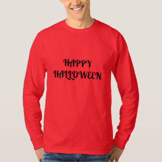 Camiseta Feliz Halloween Mulheres Laranja Preto