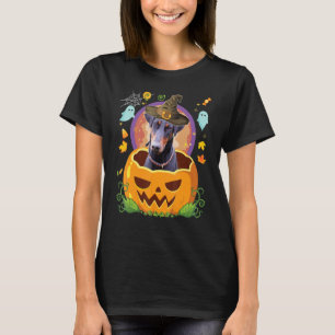 Camiseta Feliz Halloween Pumpkin Doberman Pinscher Dog Witt