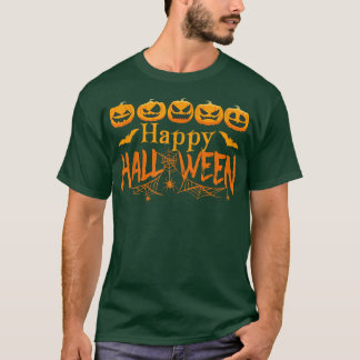 Camiseta Feliz Halloween Pumpkin Face Emojicorn Jackolanter