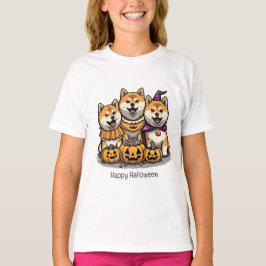 Camiseta Feliz Halloween Shiba Inu Dogs