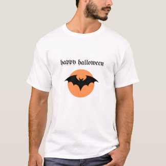 Camiseta Feliz Halloween – Silhueta de Morcego com Lua Lara