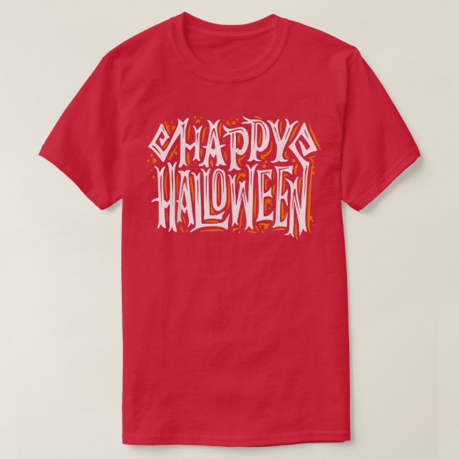 Camiseta Feliz Halloween Spooky Bat Ghost Black Pumpkin (Frente do Design)