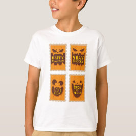 Camiseta Feliz Halloween Spooky Retro Pumpkin Boo Crew