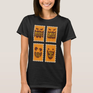 Camiseta Feliz Halloween Spooky Retro Pumpkin Boo Crew