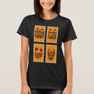 Camiseta Feliz Halloween Spooky Retro Pumpkin Boo Crew