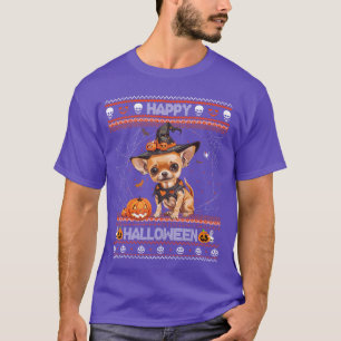 Camiseta Feliz Halloween Ugly Chihuahua Howloween Pumpkin D