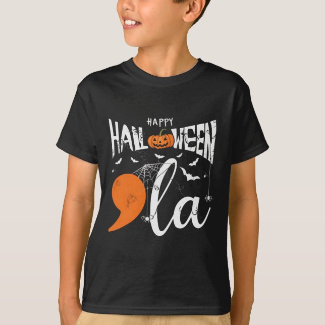 Camiseta Feliz Halloween Va La Shirt Halloween Costume P (Frente)
