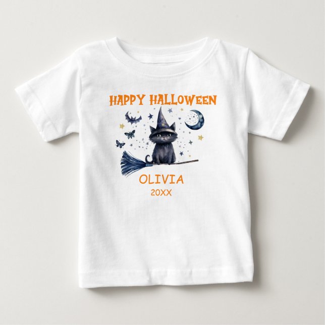 Camiseta Feliz Halloween Watercolor (Frente)