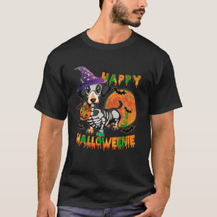 Camiseta Feliz Halloweenie Dachshund Dog Ghost Halloween Do