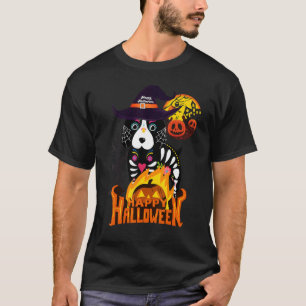 Camiseta Feliz Halloweenie Dachshund Mummy Doxie Dog Trick