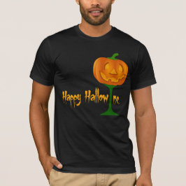 Camiseta Feliz Hallowine Cálice de Vinho de Abóbora Hallowe