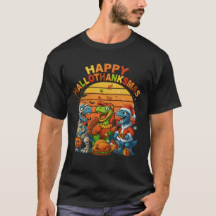 Camiseta Feliz Hallowthanksmas Halloween Dia de Aç