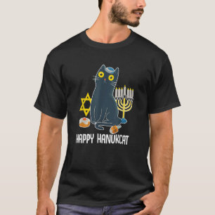 Camiseta Feliz Hanukcat Hanukkah Cat Judeu