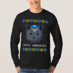 Camiseta Feliz Hanukcat Ugly Hanukkah Sweater Cat Chanukah<br><div class="desc">Feliz Hanukcat Ugly Hanukkah Sweater Cat Chanukah</div>