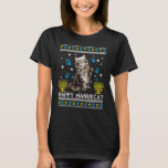 Camiseta Feliz Hanukcat Ugly Hanukkah Sweater Cat Chanukah<br><div class="desc">Feliz Hanukcat Ugly Hanukkah Sweater Cat Chanukah judeu</div>