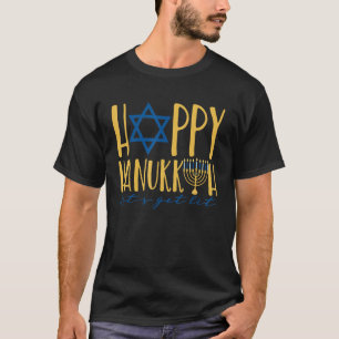 Camiseta Feliz Hanukkah 2022 Vamos Lit Menorah C Judeu