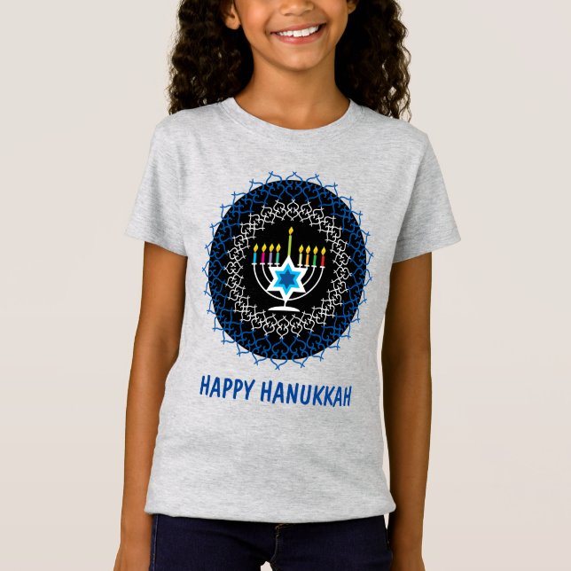Camiseta Feliz Hanukkah - bela design2 (Frente)