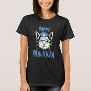 Camiseta Feliz Hanukkah Cat Oy Vey Hanukcat Menorah