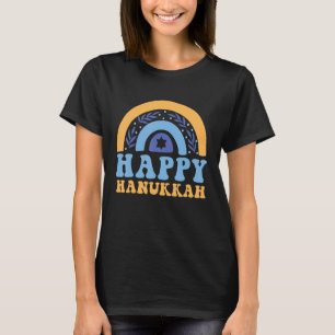 Camiseta Feliz Hanukkah Chanukah Rainbow Menorah Jewish Hol