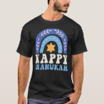 Camiseta Feliz Hanukkah Chanukah Rainbow Menorah Jewish Hol<br><div class="desc">Feliz Hanukkah Chanukah Rainbow Menorah Feriado Judeu 16</div>