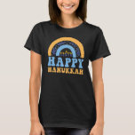 Camiseta Feliz Hanukkah Chanukah Rainbow Menorah Jewish Hol<br><div class="desc">Feliz Hanukkah Chanukah Rainbow Menorah Feriado Judeu 11</div>