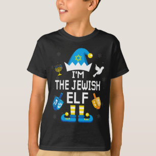 Camiseta Feliz Hanukkah Elf Família Judaica Pajama