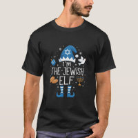 Feliz Hanukkah Família Judia de Elfos Grupo Natal