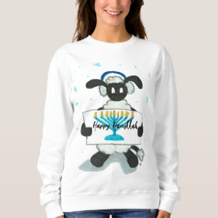 Camiseta Feliz Hanukkah Hensly Long-Capa Tee-Shirt