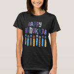 Camiseta Feliz Hanukkah judeu Chanukah Menorah 9 velas J<br><div class="desc">Feliz Hanukkah judeu Chanukah Menorah 9 velas judaicas 1</div>