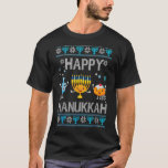 Camiseta Feliz Hanukkah judeu Chanukah Retro Mascot Menora<br><div class="desc">Feliz Hanukkah Judeu Chanukah Retro Mascot Menorah</div>