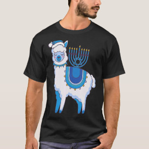 Camiseta Feliz Hanukkah Llamakkah Llama Menorah Alpaca Jewi