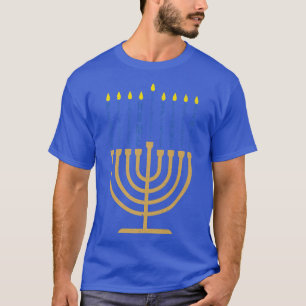 Camiseta Feliz Hanukkah Menorah Vintage Hebraico Holid Jude
